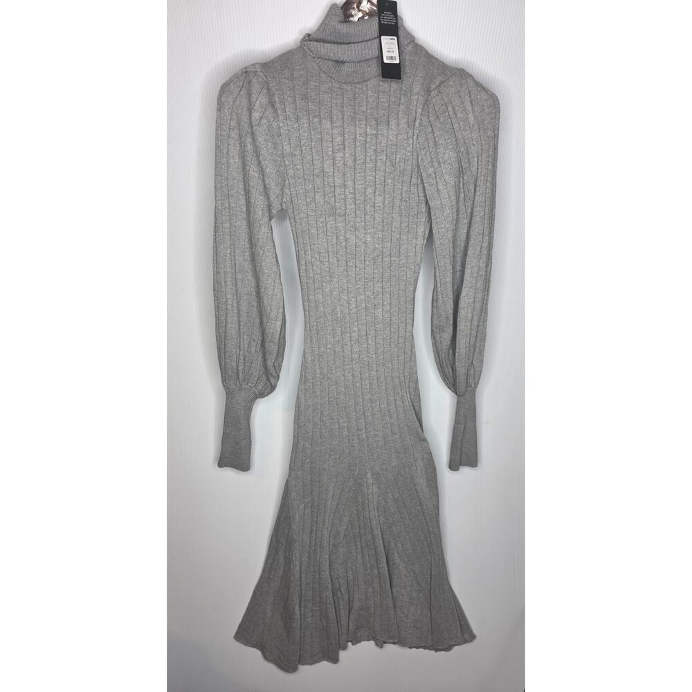 NWT Fashion Nova Aquarius Mermaid Sweater Midi Dress - Size XS - Heather Grey